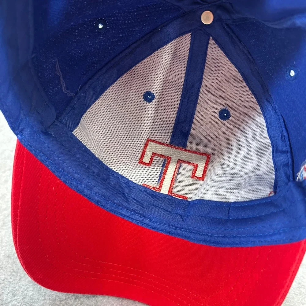 Texas Rangers T Logo Youth Blue Red MLB Baseball Hat Jr Rangers Adjustable OSFM